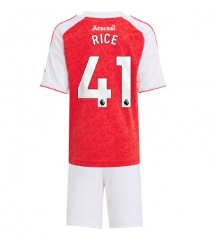 Billiga Arsenal Declan Rice #41 Hemmatröja Barn 2025-26 Kortärmad (+ Korta byxor)